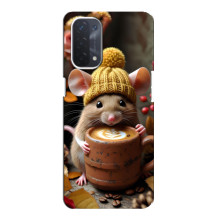 Печатный чехол «Зверята с кофе» для Oppo a54 (5G) – Медведь с кофе