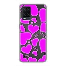 Чехлы для любимой на Оппо А54 (VPrint) – Pink hearts