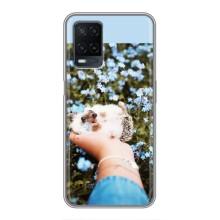 Чехлы с изображением разных животных для OPPO A54 (Ежик на руках)
