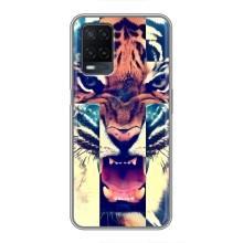 Чехлы с изображением разных животных для OPPO A54 (Яркий Тигр)