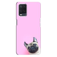 Бампер для OPPO A54 с картинкой "Песики" – Собака на розовом