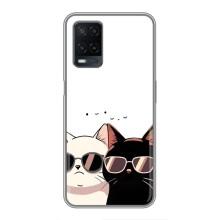 Чехол с рисунком кот на OPPO A54 – Коты в очках