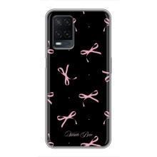 Чехол с бантиками на Оппо А54 – Банты на черном