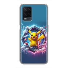 Чехол с Пикачу на OPPO A54 – Лого Пикачу