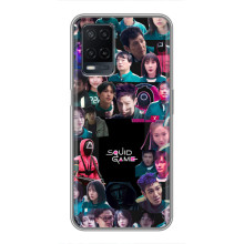 Чохол Гра в кальмара для OPPO A54 – Колаж гра кальмара