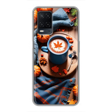 Чехол с уникальным дизайном «Осень с кофе» для OPPO A54 – Кофе и тыквы