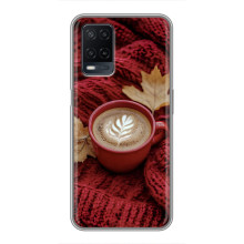 Чехол с уникальным дизайном «Осень с кофе» для OPPO A54 – Кофе на пледе