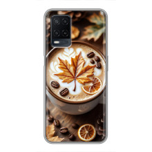 Чехол с уникальным дизайном «Осень с кофе» для OPPO A54 – Пряный кофе