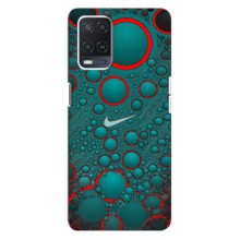 Силиконовый Чехол на OPPO A54 с картинкой Nike (Найк зеленый)