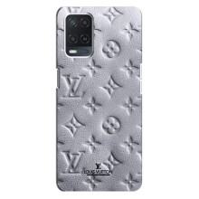 Текстурный Чехол Louis Vuitton для Оппо А54 (Белый ЛВ)