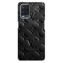 Текстурный Чехол Louis Vuitton для Оппо А54 (Черный ЛВ)
