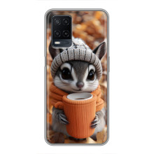 Печатный чехол «Зверята с кофе» для OPPO A54