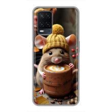 Печатный чехол «Зверята с кофе» для OPPO A54 – Медведь с кофе