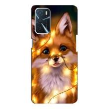 Чохли з картинкою Лисичка для Oppo a54s (VPrint) (Лисичка в гірляндах)
