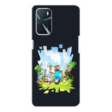Чохол Майнкрафт на Oppo a54s (AlphaPrint) Minecraft (персонажі Minecraft)