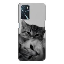 Чехол с рисунком кот на Oppo a54s – Пара котов