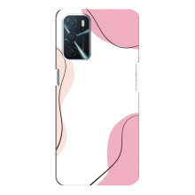 Чохол квітковий дизайн для Oppo a54s – Рожевий фон