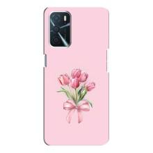 Чехол с розовым рисунком для Oppo a54s – Букет цветов
