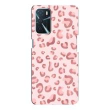 Чехол с розовым рисунком для Oppo a54s – Розовый леопард