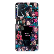 Чехол Гра в кальмара для Oppo a54s – Коллаж игры кальмара