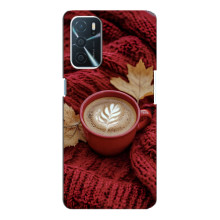 Чохол з унікальним дизайном 'Осінь з кавою' для Oppo a54s – Кава на ковдрі