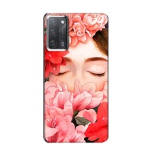 Чехлы (ART) Цветы на OPPO A55 (VPrint) (Глаза в цветах)