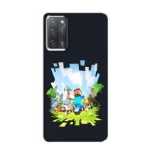 Чехол Майнкрафт на OPPO A55 (AlphaPrint) Minecraft – персонажи Minecraft