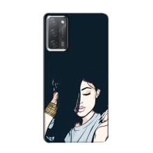 Чехол с печатью для OPPO A55 - (Мода) (AlphaPrint) (Красивая девочка)