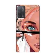 Чехол с печатью для OPPO A55 - (Мода) (AlphaPrint) (Макияж)