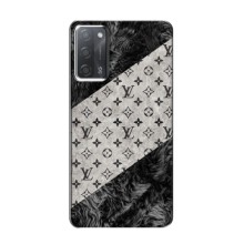 Чехол Стиль Louis Vuitton на OPPO A55 – LV на белом