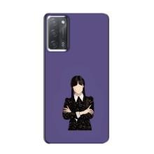 Чохли Венсдей на OPPO A55 Уенсдей (AlphaPrint) (Венздей у чорному)