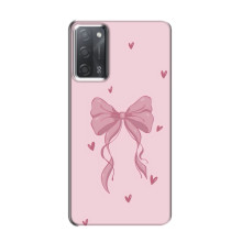 Чехол банты для OPPO A55 – Бант на розовом