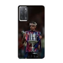 Чехол с футболистом Ламин Ямаль OPPO A55 (Ямал с кубком)
