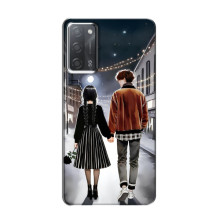 Чехол с дизайном Венздей 2 на OPPO A55 – Уэнсдей и Тайлер