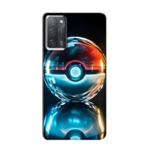 Чехол с Пикачу на OPPO A55 – Мяч Пикачу