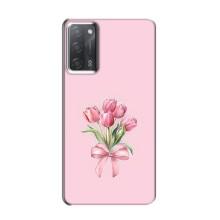 Чехол с розовым рисунком для OPPO A55 – Букет цветов