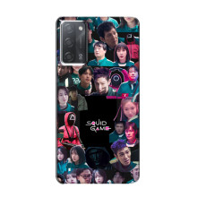 Чехол Гра в кальмара для OPPO A55 – Коллаж игры кальмара