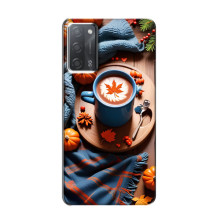 Чохол з унікальним дизайном 'Осінь з кавою' для OPPO A55 – Кава і гарбузики