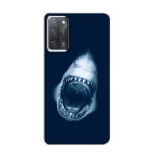 Силиконовый бампер с картинкой животных для OPPO A55 (Пасть Акулы)