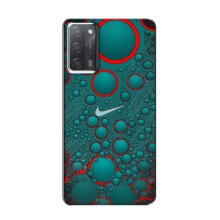 Силиконовый Чехол на OPPO A55 с картинкой Nike (Найк зеленый)