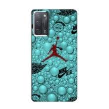 Силиконовый Чехол Nike Air Jordan на Оппо А55 (Джордан Найк)