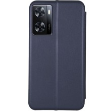 Кожаный чехол-книжка Classy для Oppo A57s / A77s – Темно-синий