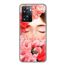 Чехлы (ART) Цветы на Oppo a57s (VPrint) (Глаза в цветах)