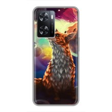 Чехлы с картинкой Лисички для Oppo a57s (VPrint) (Лисица в космосе)