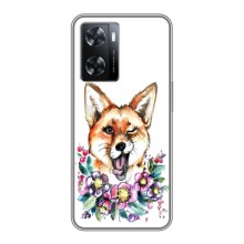 Чехлы с картинкой Лисички для Oppo a57s (VPrint) (Веселая лисичка)