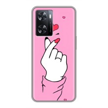 Чехол с принтом для Oppo a57s (AlphaPrint - Знак сердечка) – Знак Love