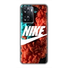 Чехол для Oppo a57s - с принтом Найк (AlphaPrint) (Дымчатый найк)