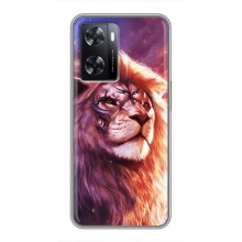 Чехол со Львом для Oppo a57s (VPrint) (Красочный Лев)