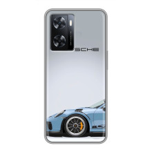 Чехол с авто Порше для Oppo a57s – Голубой Порше