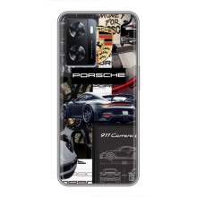 Чехол с авто Порше для Oppo a57s – Коллаж Порше